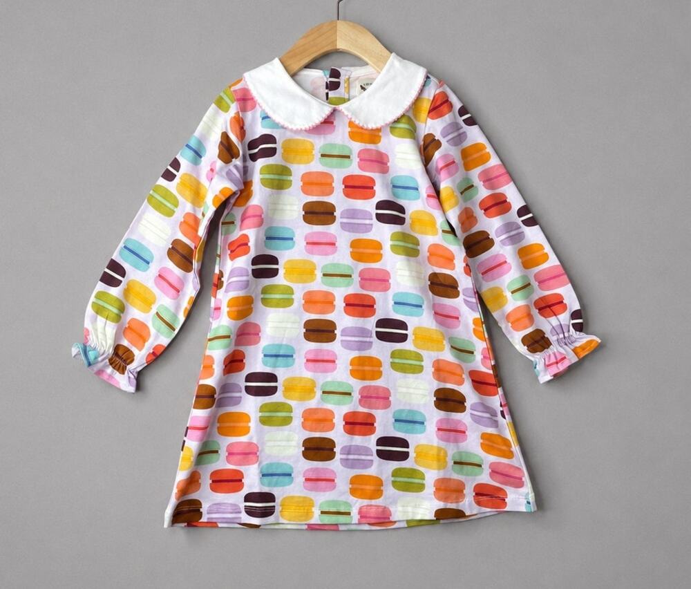 The Oaks Apparel French Macaron Cookies Dress Girls 4 Yrs